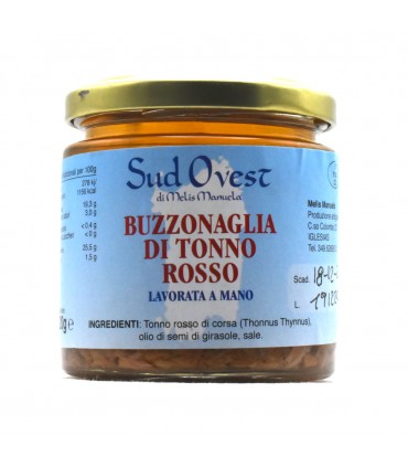 Buzzonaglia di tonno rosso. 2 vasetti da 120 Gr