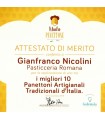 Panettone basso classico da 1 Kg di Gianfranco Nicolini, Classificato tra i primi 10 in Italia al concorso MASTRO PANETTONE 2019