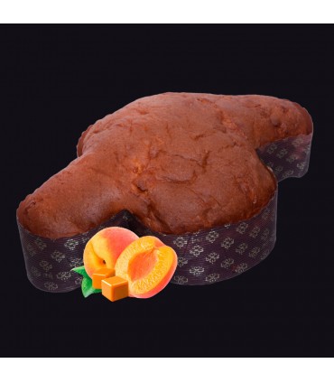 Colomba con impasto al caramello, farcita con pezzi di albicocca - 1 Kg